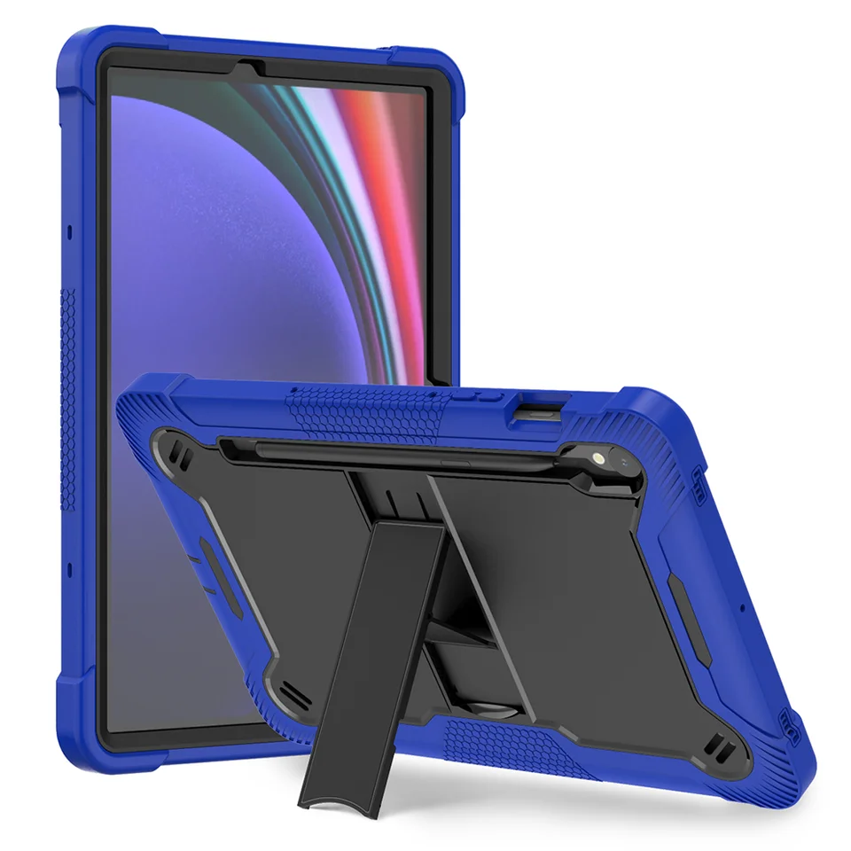 Armor puzdro pre samsung galaxy tab S9 Fe S8 S7 SM-X710 X716B X510 X516B X700 X706 T870 T875 11 palcový kryt s kickstandom s slotom pera