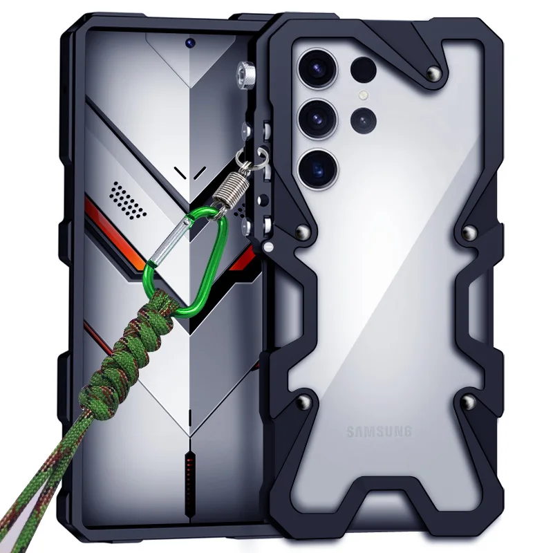 Armor skrutkový kovový rámec hliníkový nárazníkový nárazový nárazový kryt krytu pre Samsung Galaxy S25 S24 S23 S22 POZNÁMKA 20