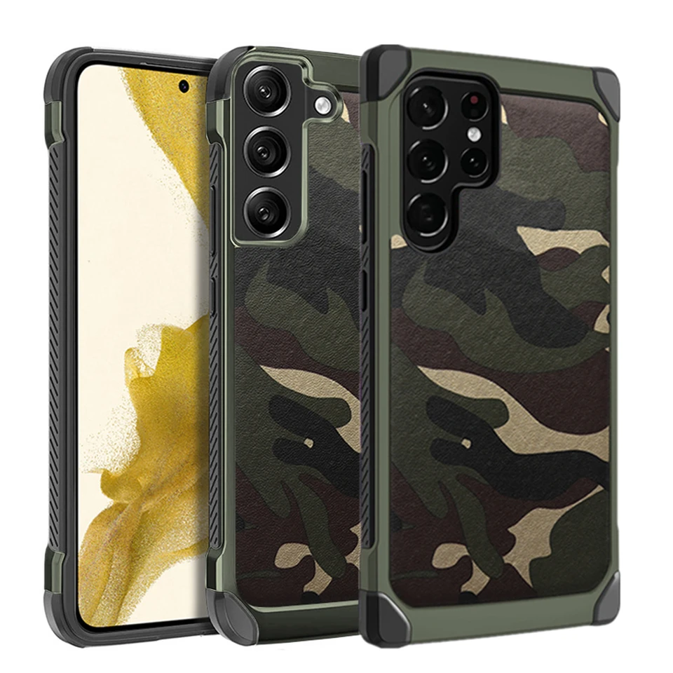 Armáda Camo Camouflage Case pre Samsung Galaxy S22 S21 S20 Ultra S10 S9 Plus poznámka 20 Ultra poznámka 10 plus poznámka 10+ nárazový vodný kryt
