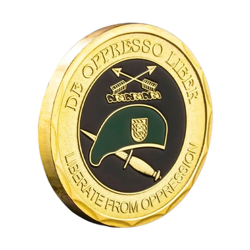Armáda Spojených štátov Špeciálne sily Zlatkovej výzvy Mince oslobodzujú od útlaku mince Suvenír Green Berets Souvenir