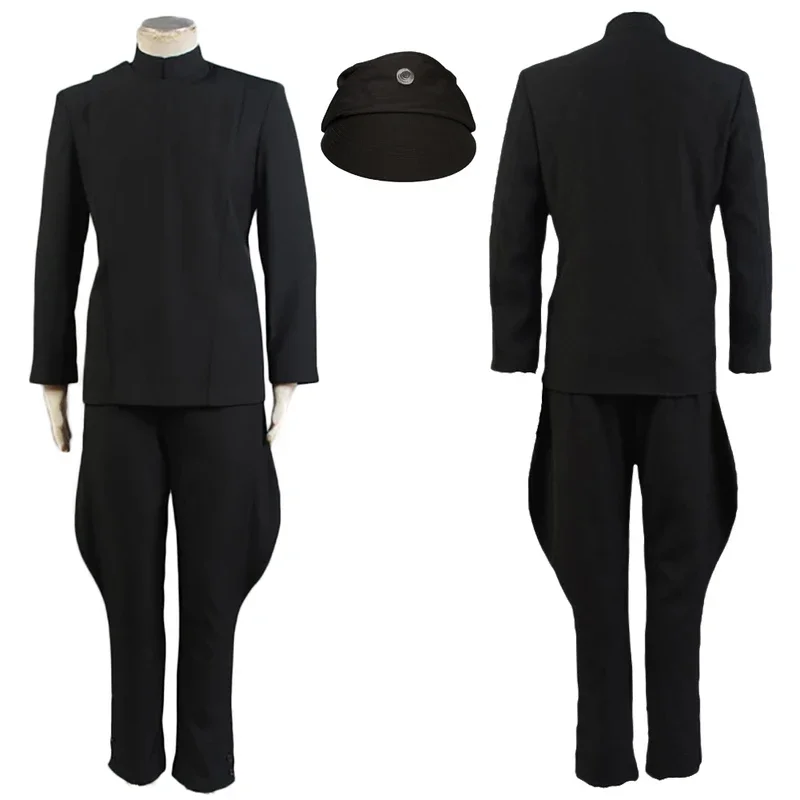 Armádny dôstojník Cosplay Fantasy čierny Uniformný vesmírny bojový bojový maskovanie kostým dospelých dospelých mužov Roleplay Fantasia Outfits