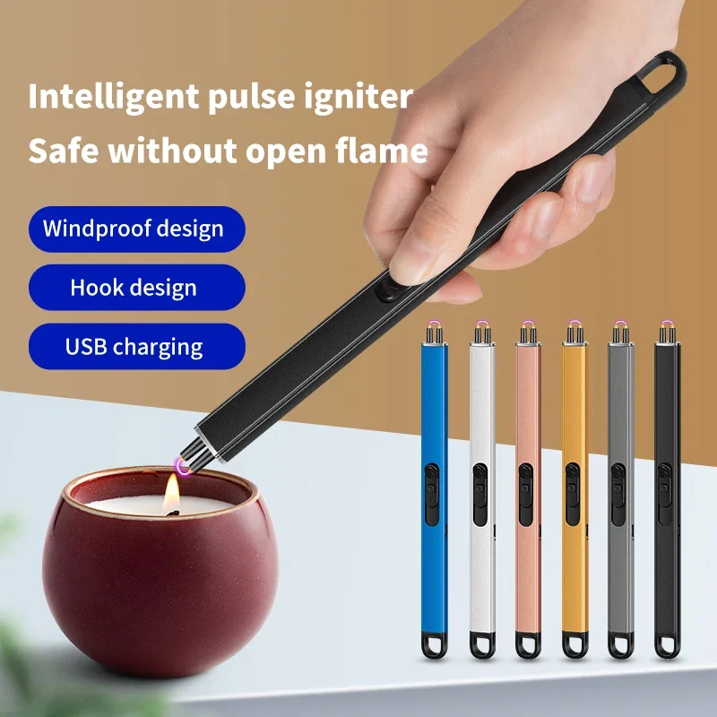 Aromaterapeutická sviečka plynná sporák kuchyňa Igniter Pulse Ignition Gun Stick Elektronický prenosný prenosný zapaľovač cigariet cigariet