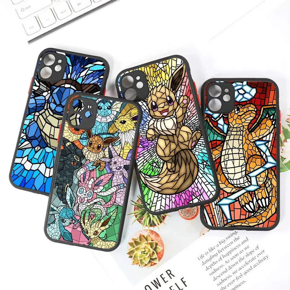 Art Pokemon Gengar Telefón puzdro pre iPhone 16 15 14 13 Pro Max 12 11 Pro SE2020 x XS 7 8 16 Plus matný nárazový čistý zadný kryt
