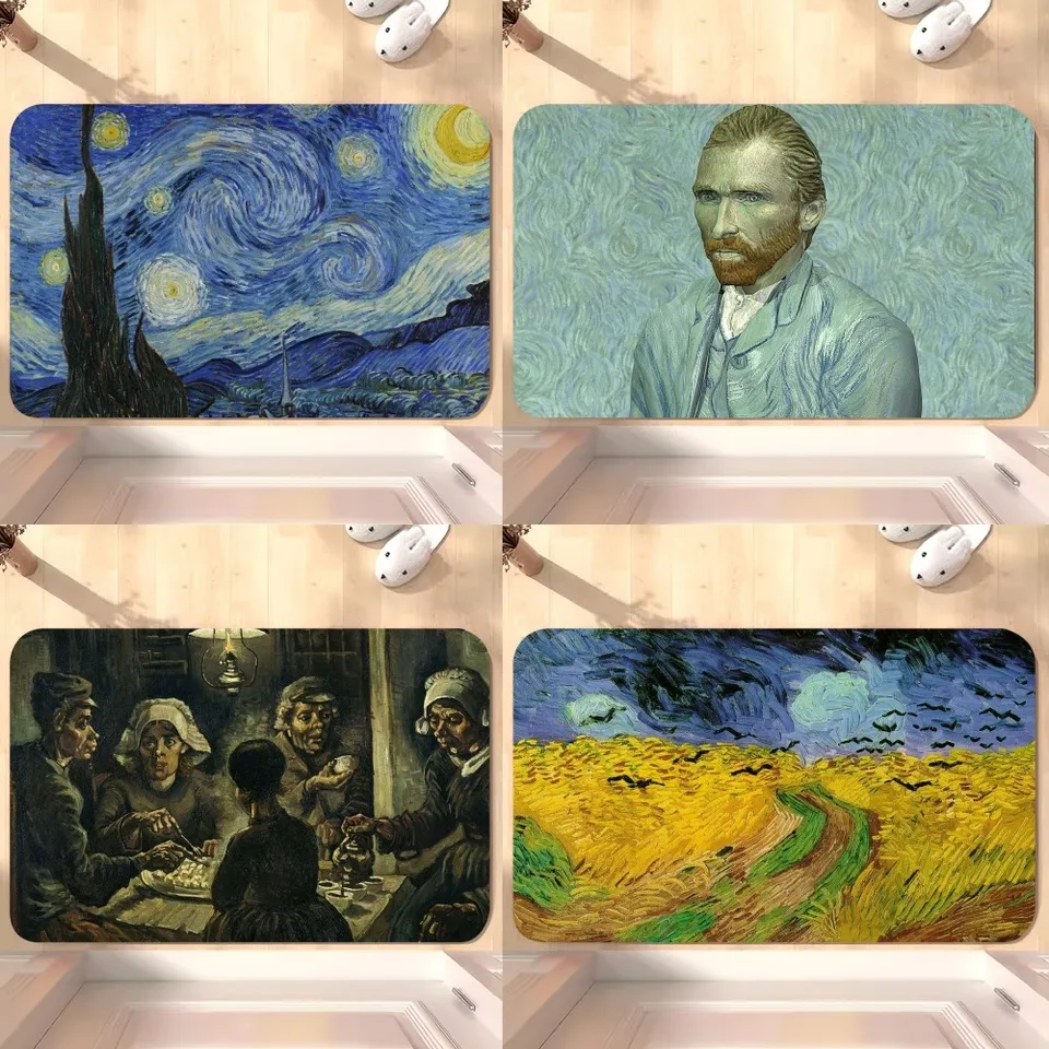 Art Van Gogh The Starry Night podlahová podlaha spálňa Kuchynský kúpeľ