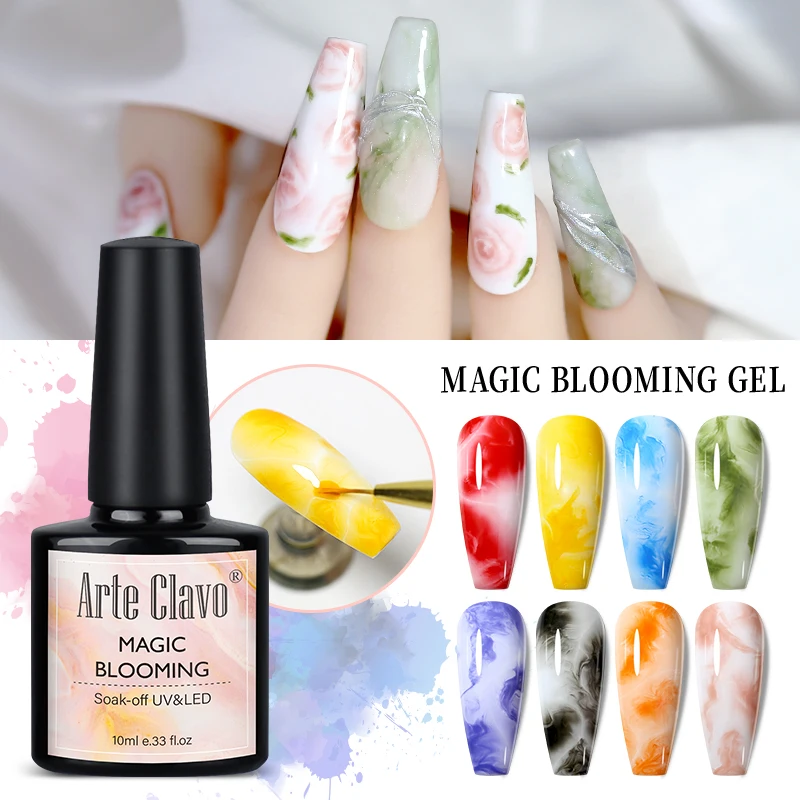 Arte Clavo Blossoming Watercolor Gel Gradient Painting UV Blooming Smook Effect Gel pre polotrvalý dizajn nechtov na nechty