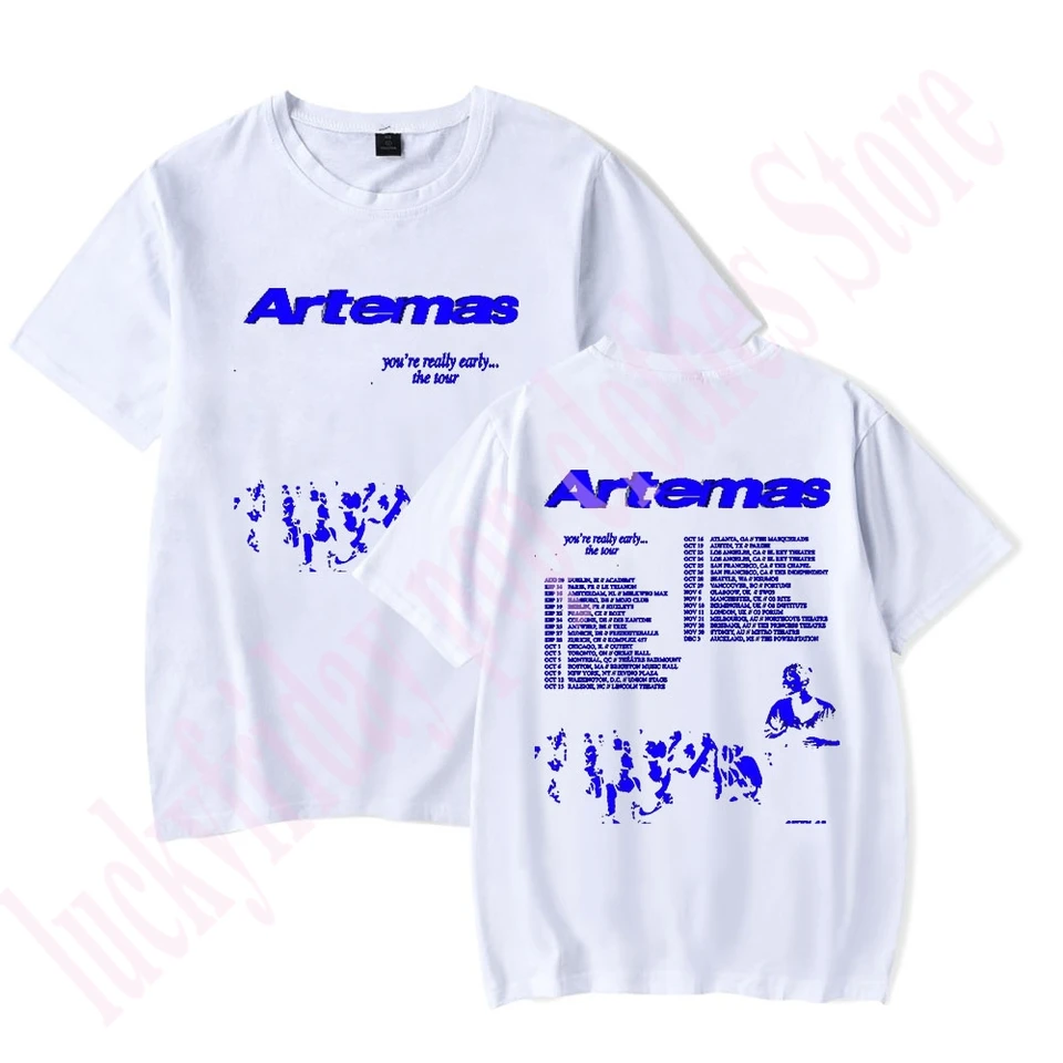 Artemas Ste naozaj skoré turné tričká Merch Men Men Men oblečenie Trend Trend Trend Trend Trend Top s krátkym rukávom top