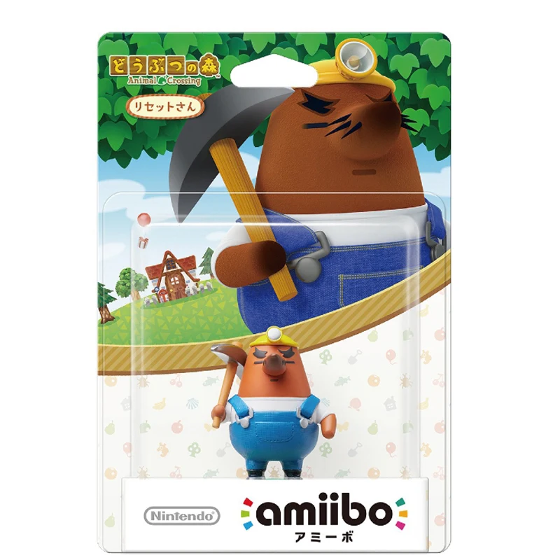 ArtSwift Amiibo - séria pre križovatke zvierat Mr.Resetti Originálna ns NFC ázijská verzia región bezplatná herná zbierka hračky