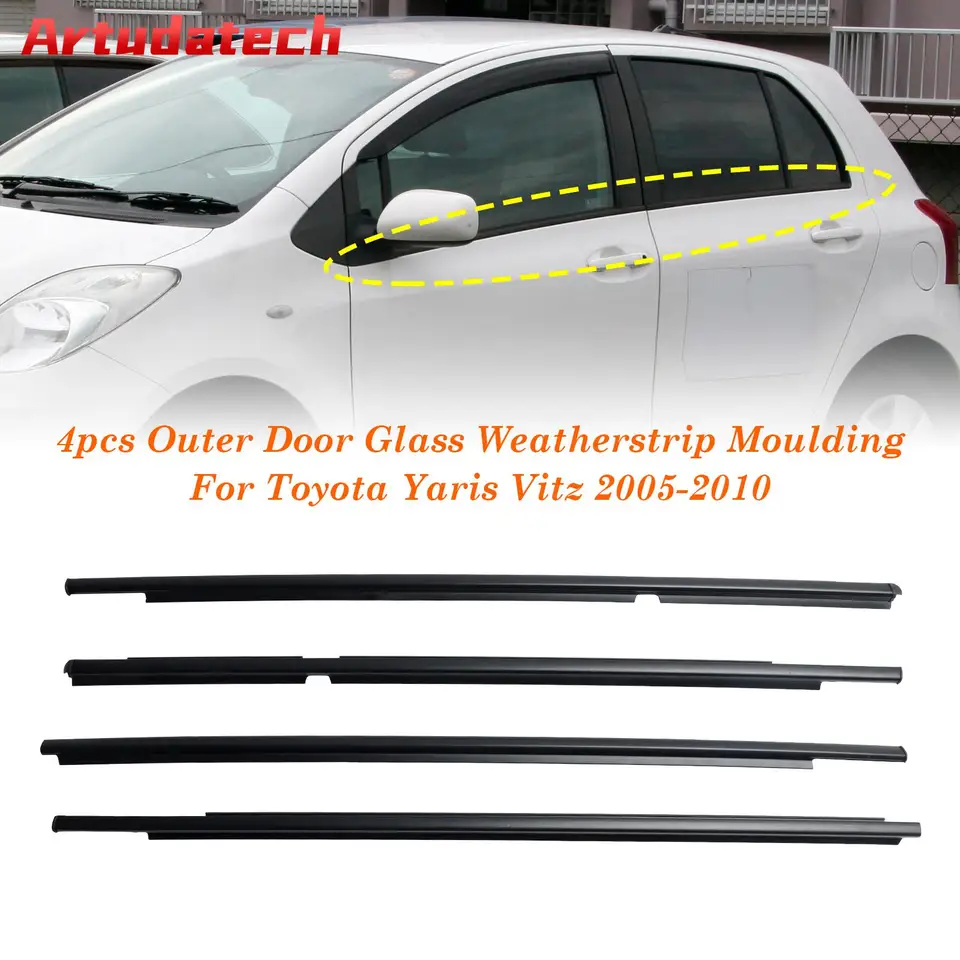 ARTUDATech 4ks vonkajšie dvere sklenené Zľahky formovanie pre Toyota Yaris Vitz 2005 2006 2007 2008 2009 2010