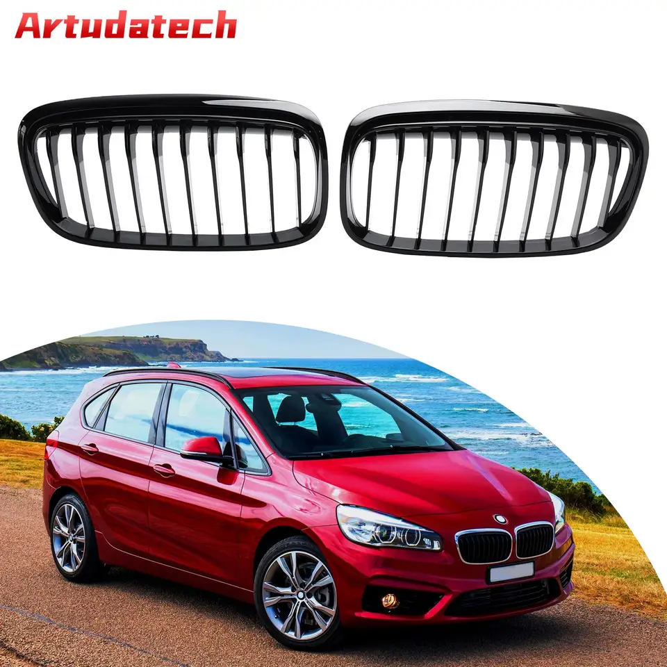 ArtuDatech Gloss Black Front Grille Grill Grill BMW 2 Series Gran Tourer F45 F46 2015 2016 2017 2018