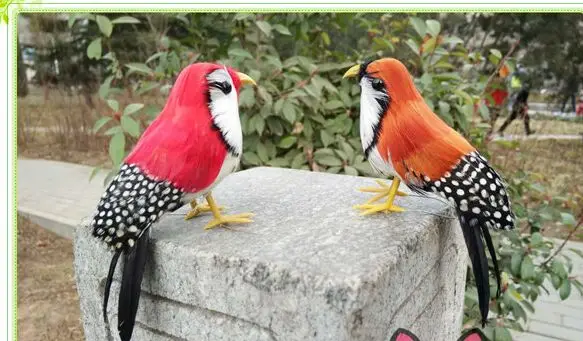 Asi 12 cm malá zebra finch vtáka farebné perie vták Resancraft Podpor, domáca záhrada dekorácia darček P0398