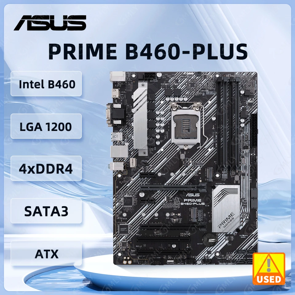 Asus Prime B460-plus základná doska LGA 1200 B460 Support I7-10700F 10400F 10100F CPU DDR4 128 GB HDMI DVI-D D-SUB M.2 MICRO ATX