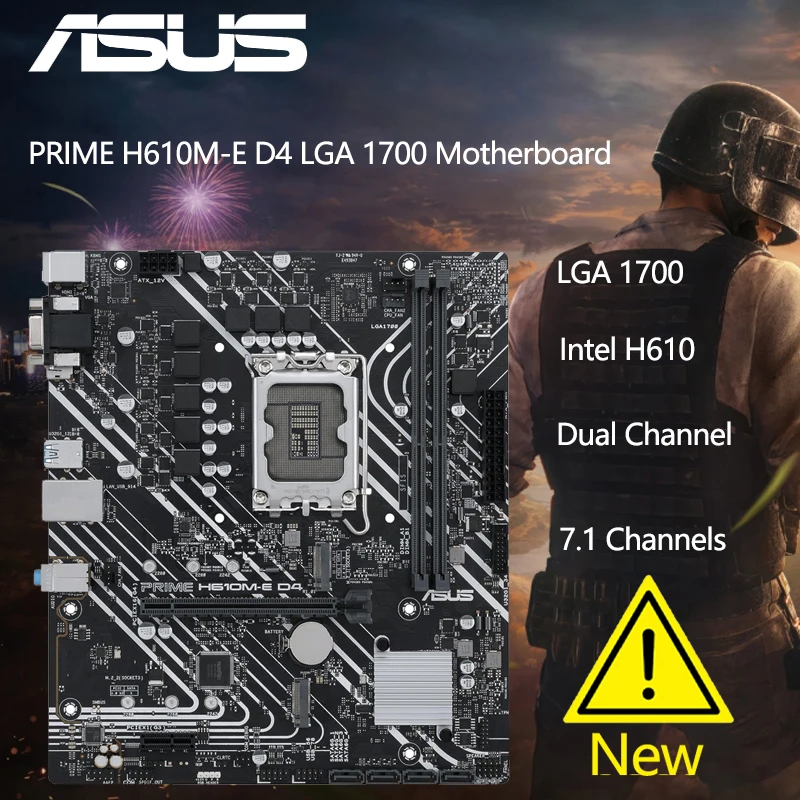 Asus Prime H610M-E D4 PCie 4,0, Dual M.2 Slots, Realtek 1G LAN Intel 12.-gen CPU MIC-ATX