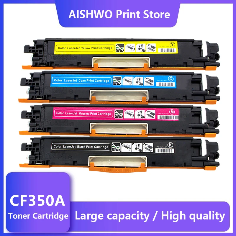 ASW Toner Cabtridge CF350A 350A CF351A CF352A CF353A 130A ZNAMENÁ PRE HP Color LASERJET PRO MFP M176N M176 M177FW M177