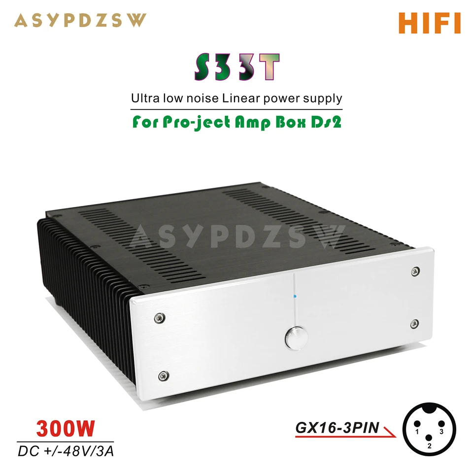 ASYPZSW S33T HIFI Ultra nízko šum Lineárny napájací zdroj pre pro-peject AMP Box DS2 300W LPS DC +/- 48V/3A
