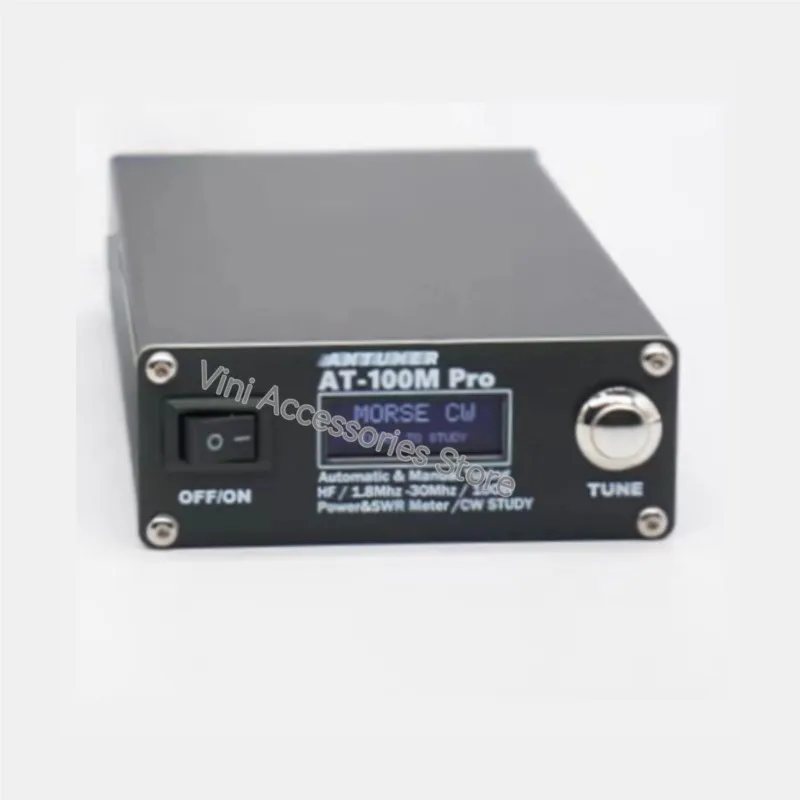 AT-100 m Pro AT-100MPRO 100W 1,8 MHz-30MHz Universal Anténny tuner MORSE MORSE CODE CW SWR Meter Meter Meter