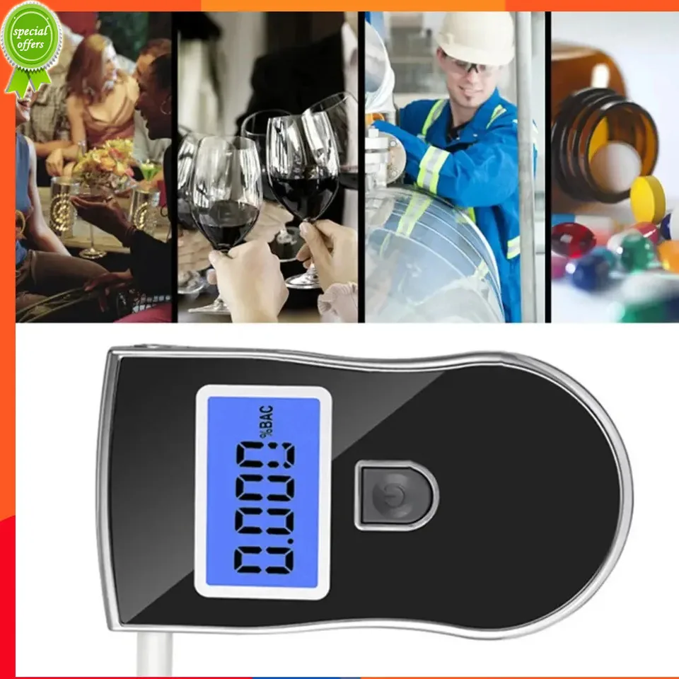 AT-818 Profesionálny policajný digitálny dych alkohol alkohol tester Breathalyzer Detector Detector Praktický tester Dropshipping