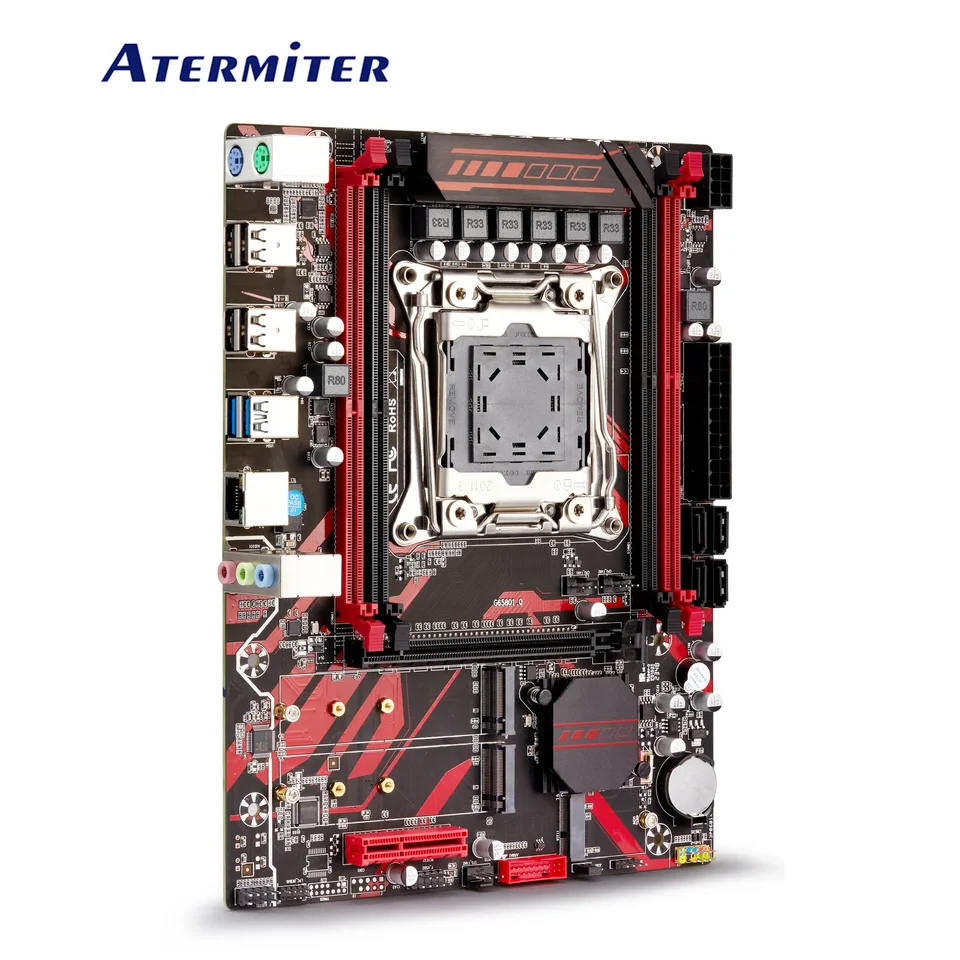 Atermiter X99 D4 slot na základnú dosku LGA2011-3 USB3.0 NVME M.2 SSD SPOLA DDR4 Reg ECC Pamäť a procesor XEON E5 V3 V4