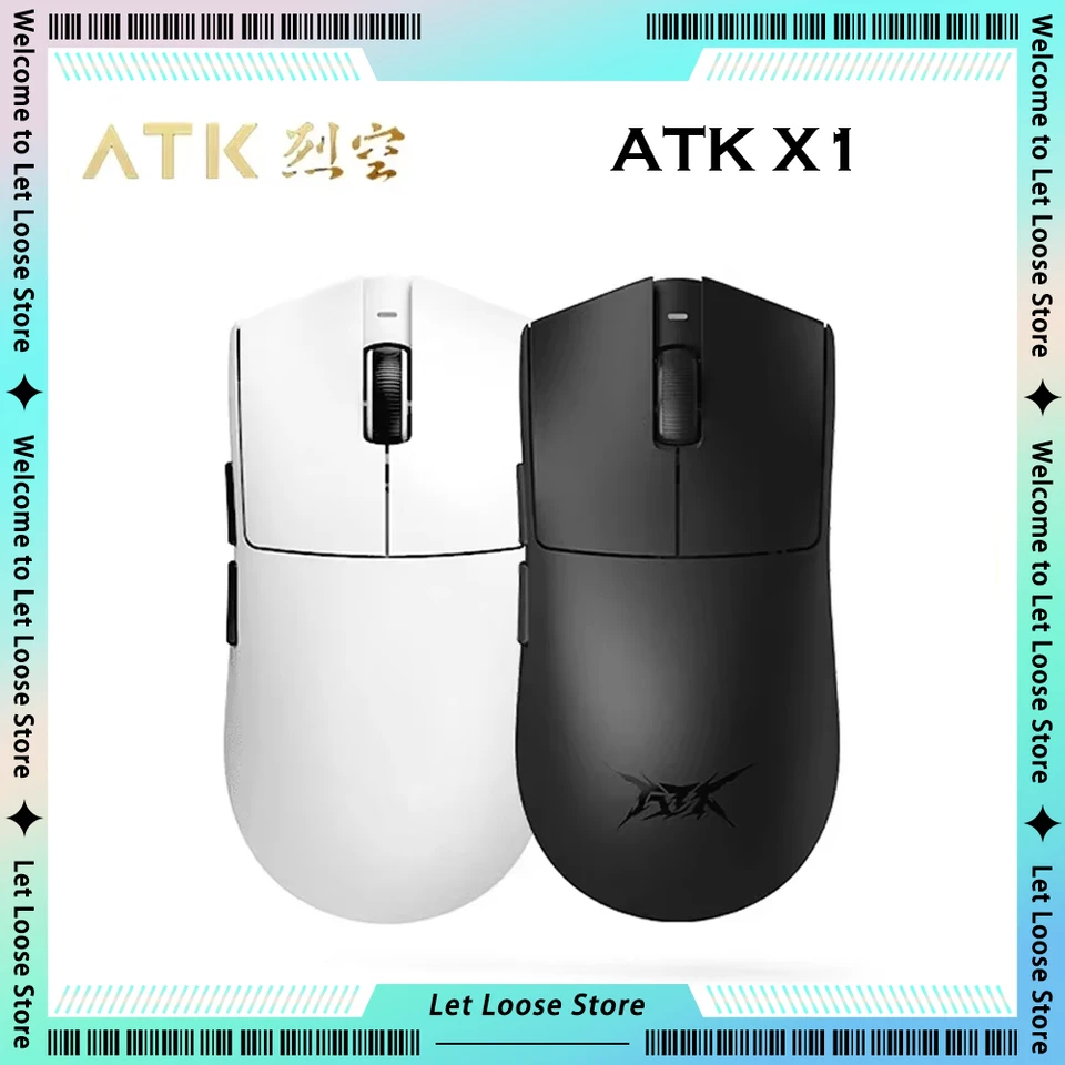 ATK Blazing Sky X1 Mouse Nízke oneskorenie Lightweight FPS Game Mouse Troj režim 8k ergonómia dlhá životnosť batérie bezdrôtová myš
