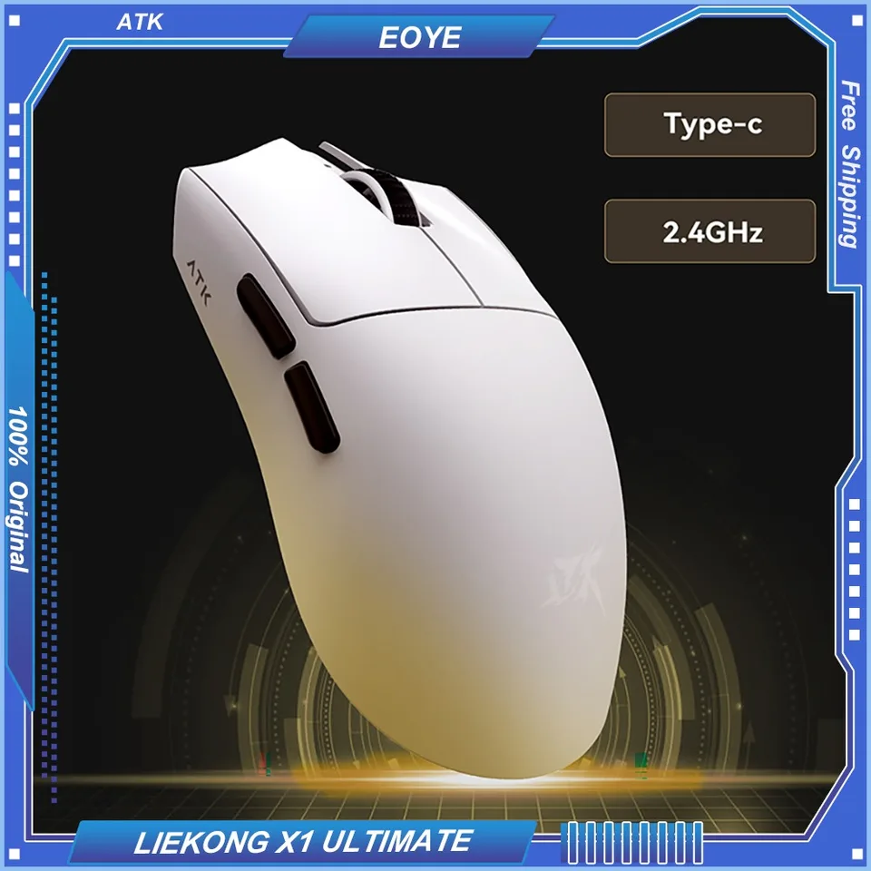 ATK LIEKONG X1 Ultimate Mouse Wireless Dual Mode 8kHz 2,4G/Type-C Hub Web Drive 51G Lightweight PAW3950ULTRA SmartSpeed ​​Game