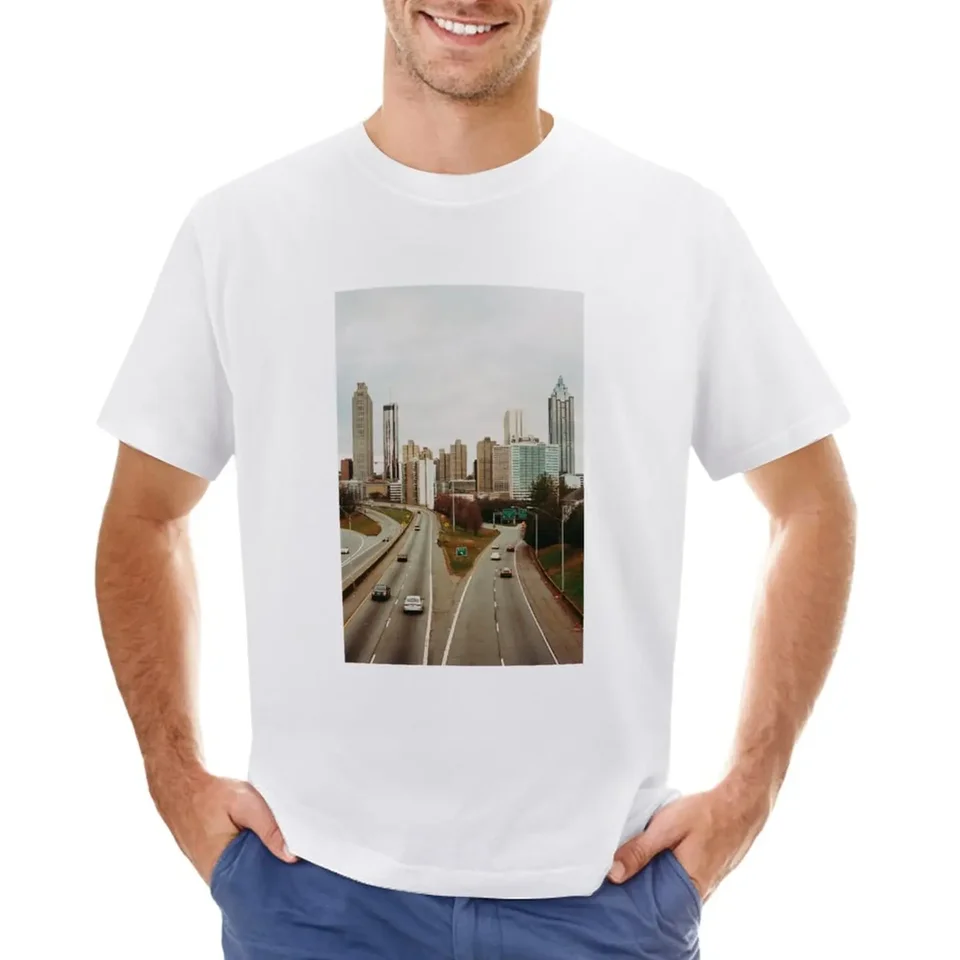 Atlanta panoráma tričko Customs Design Your Ewish Summer Clothes T tričká pre mužov grafika