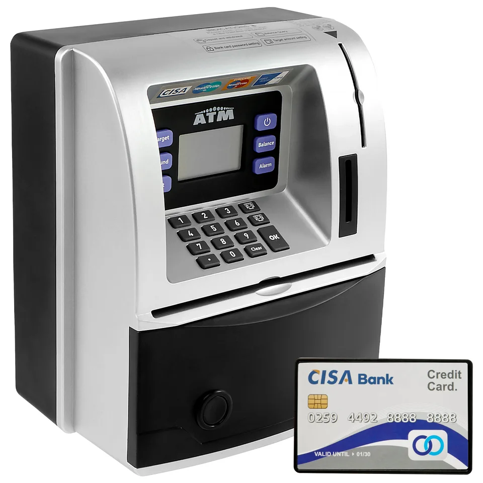ATM Piggy Bank Automatické mini bezpečné mince v hotovosti šetrenie peňažných box