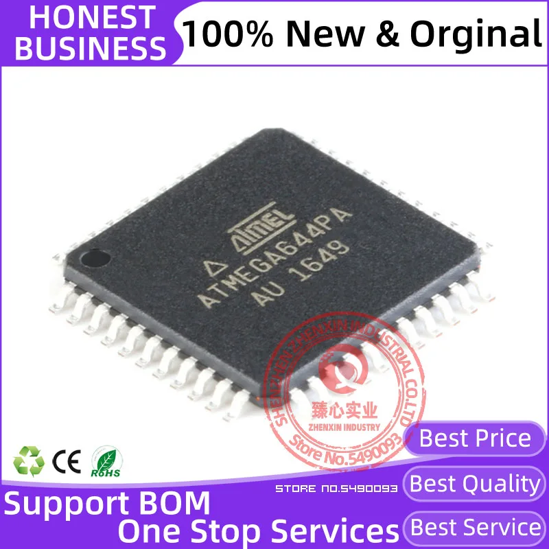 ATMEGA644PA-AU 10PCS ATMEGA644 Séria TQFP-44 MCU 64K Flash 2K EEPROM 4K SRAM 32 IO PIN 8-BIT mikrokontrolérov