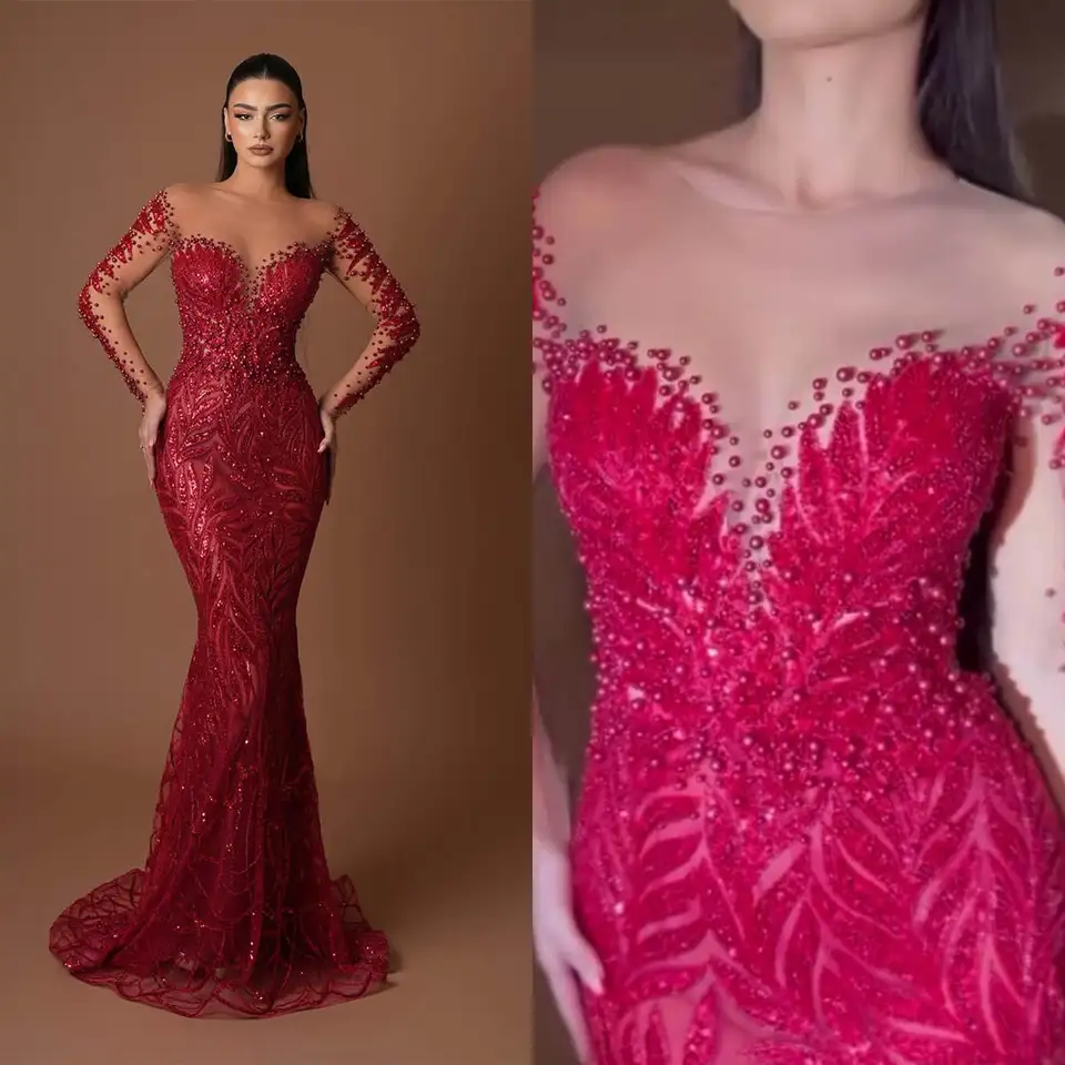 Atmosférické večerné šaty morská panna ručne vyrábané korálky bez backless súdu šaty šaty Vestido deite na mieru vyrobené