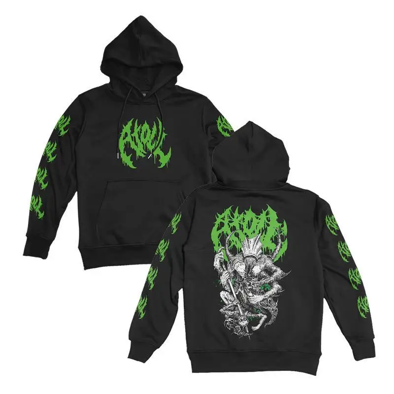 Atol American Brutal Death Metal Band Devil Print Periférne mužské a dámske jesenné a zimné kapucňa sveter bunda