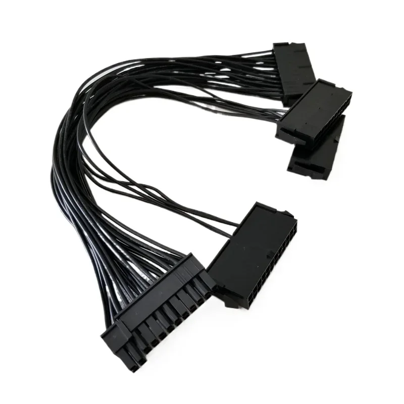 ATX 24pin Quad 4 PSU Power Sumping Štartér Kábel základného panela 18awg pre BTC Miner Machine Rig 30 cm