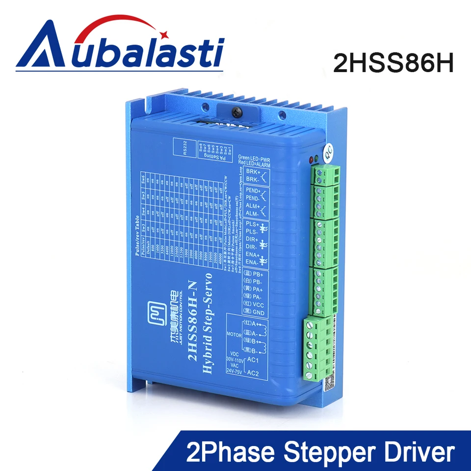 Aubalasti JMC 2Phase 24-75VAC 30-110VDC Uzatvorená slučka Servo Servo Driver 2HSS86H pre motorový stroj CNC NEMA34 CNC