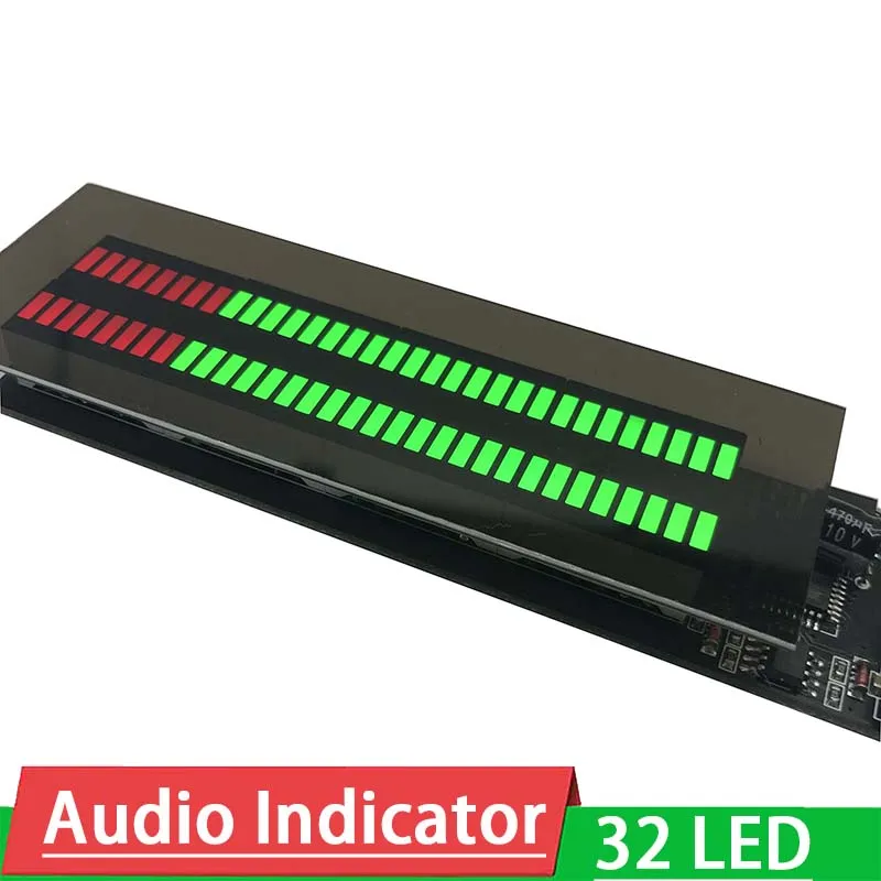 Audio úroveň indikátora stereofónneho hudobného spektra zobrazovacia doska 32 LED svetlo VU Meter Power zosilňovač pre DC 12V 24V CAR MP3 prehrávač