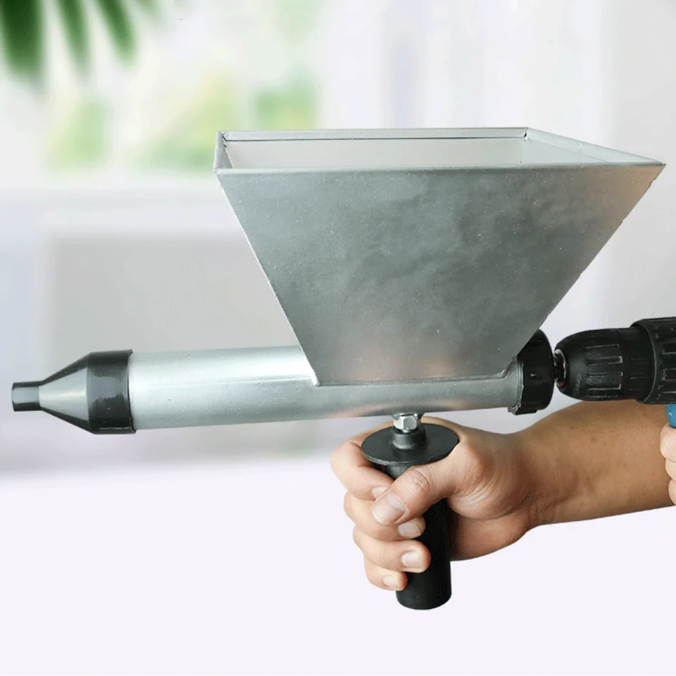 Auger Maltar Caulking Gun, All-Metal Prenosný cementový striekajúci pištoľ s dýzami pre steny, tehly, podlahy