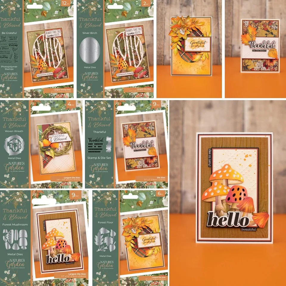 August Nová jesenná scenéria kovové rezanie Die a známky Scrapbooking Pozadie DIY DETORÁCIA REMATICKÁ ŠPELE ŠLikcia