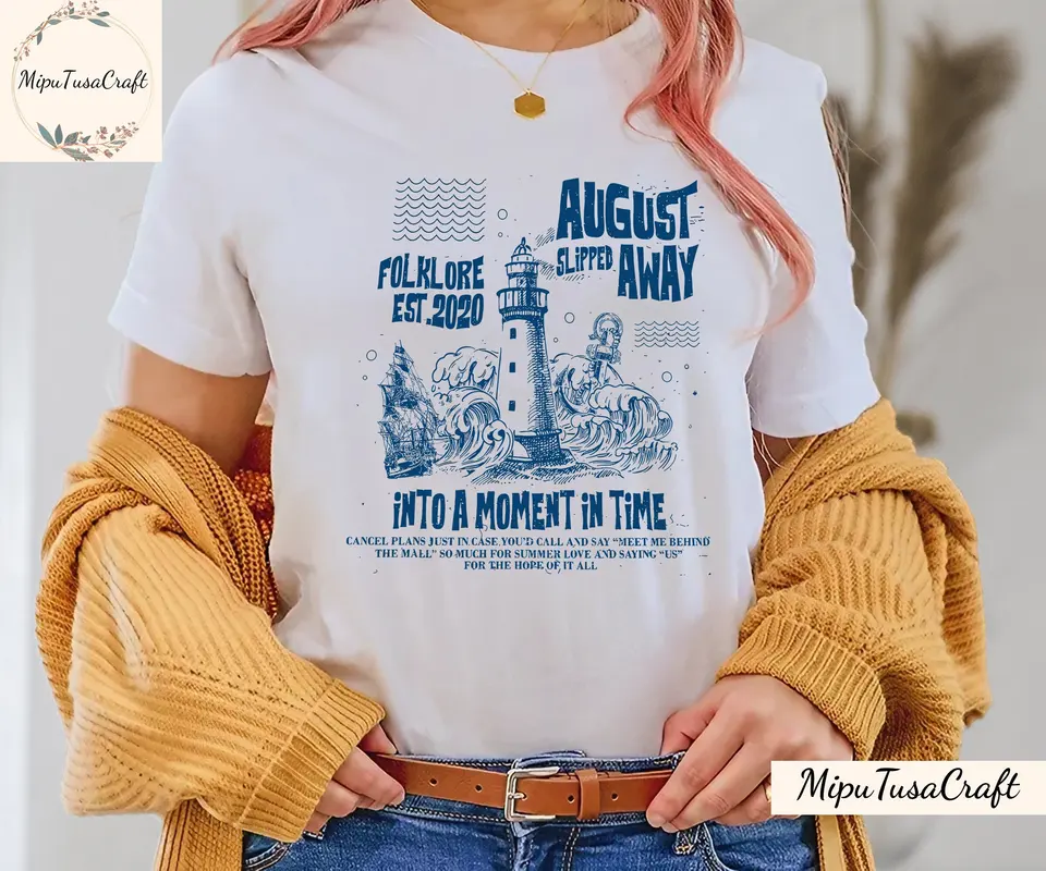 August skĺzol preč tričko folklór Merch Taylor Reputation Pow