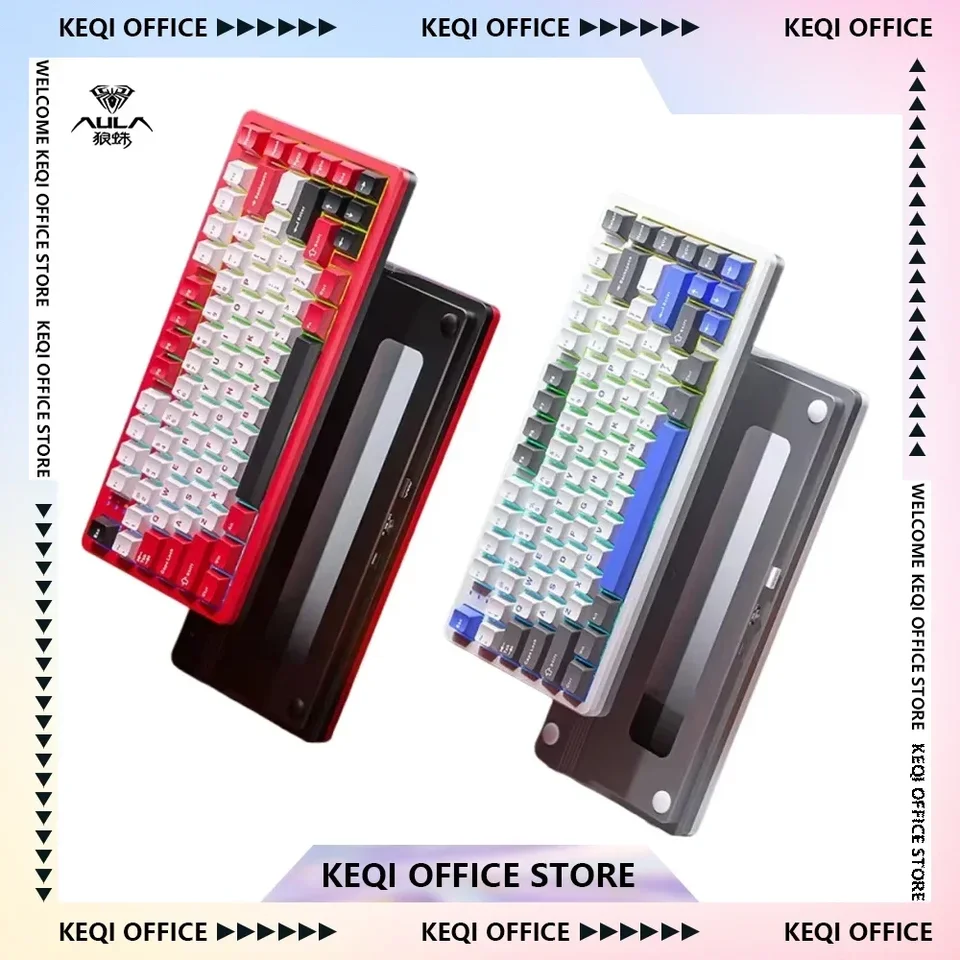 AULA FIRE75 Mechanické klávesnice Tri Mode RGB HOT HORK SWAP HLIDÍNA HADING HERBING Klávesnica PC
