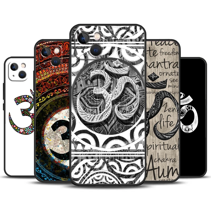 AUM OM Namaste Symbol Zen Yoga puzdro pre iPhone 14 13 11 12 16 15 Pro Max 12 13 Mini x xr xs Max 7 8 14 16 15 Plus zadný kryt