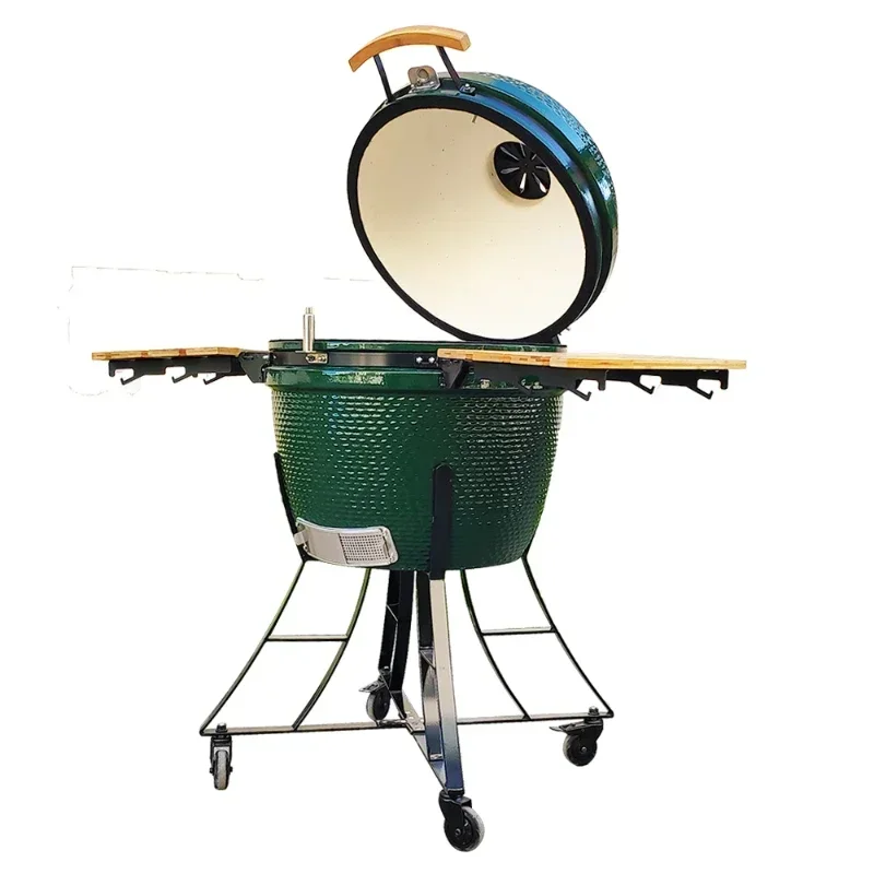 Auplex Kamado Grill 24 Veľké drevené uhlie BBQ Veľká zelená keramická oheň drevo BBQ Egg Outdoor BBQ Kitchen