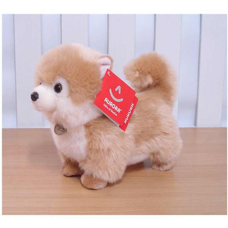 Aurora Pomeranian Doll Frize Frize Puppy Fľdate shunsuke psie psie pies Plyšová hračka roztomilá simulácia Pets Pets