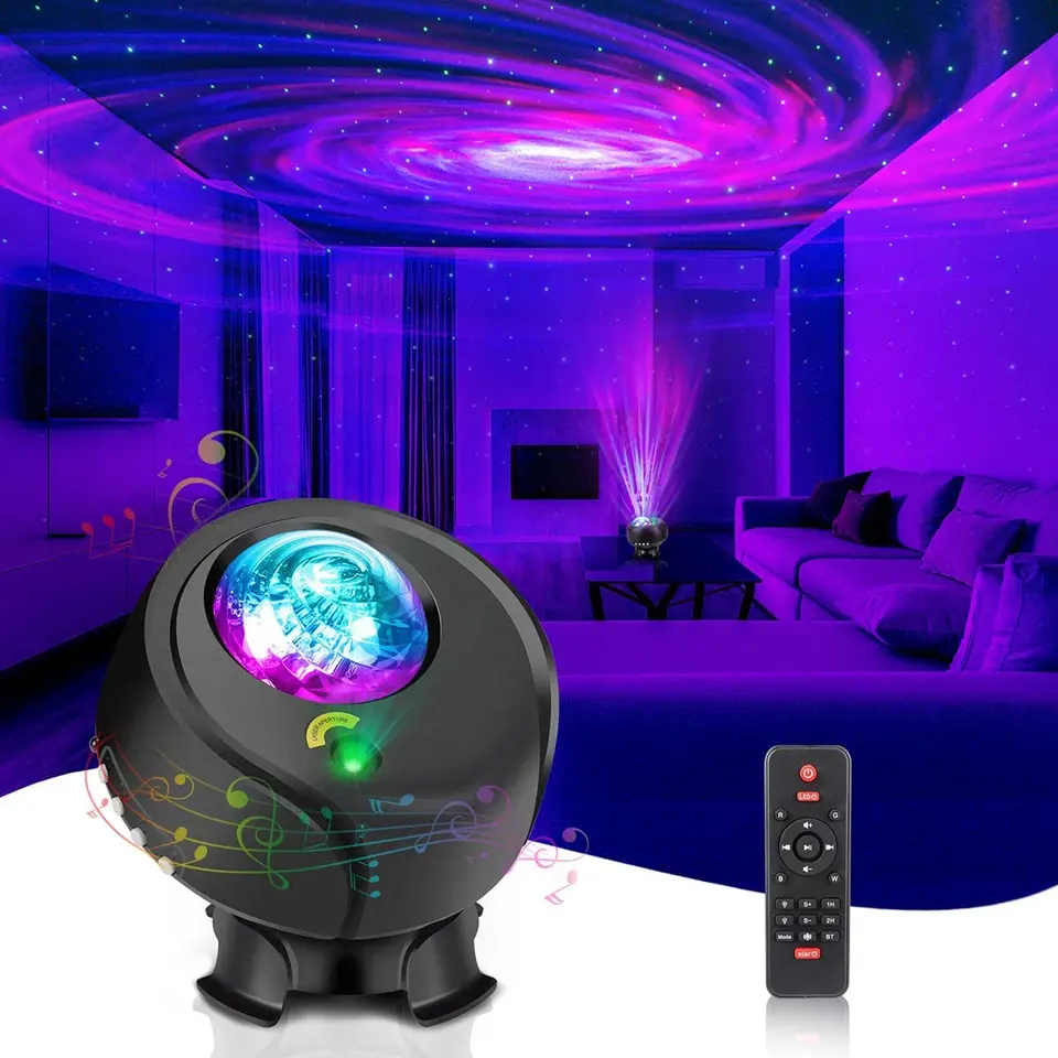 Aurora Starry Projector Night Light Galaxy Projector Bluetooth Music projektor LED lampa pre deti spálne