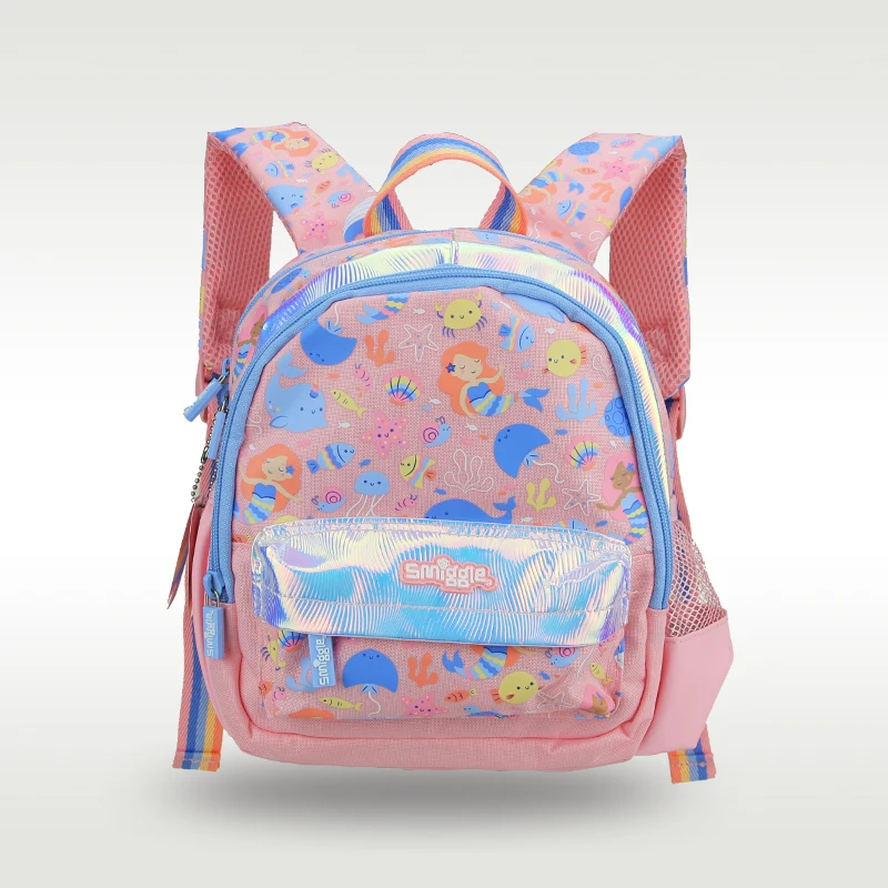 Austrália Originálny úsmev Horúcnosť dievčat Schoolbag Cute Orange Mermaid Schoolbag materský batoh 11 palcov