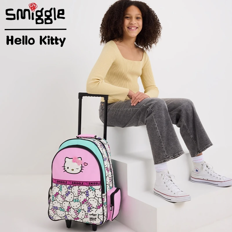 Austrália Smigle Trolley Batoh Children School Bag Hello Kitty batoh Trolley s darčekom pre študentské kolesá Light Up Wheels