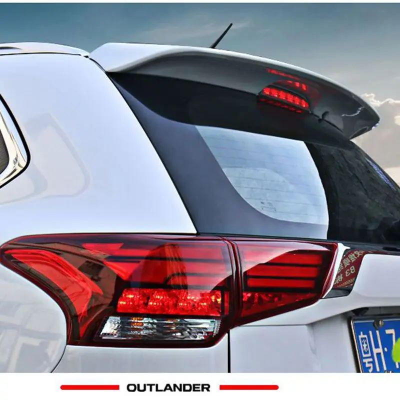 Auta Styling Abs plastové nenatreté zadné kufre zadný spojler pre pery zadný spojler pre Mitsubishi Outlander 2013 2014 2015 2016 2016 2017
