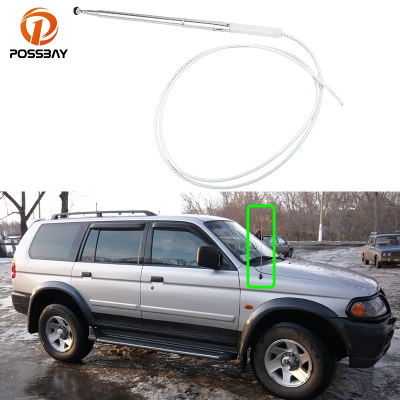 Autanica pre Mitsubishi Pajero 2000-2006 AM/FM Radio Signals Aerials Mast Lope 6-Sekcia oceľová anténa Eletrica Automotiva Automotiva