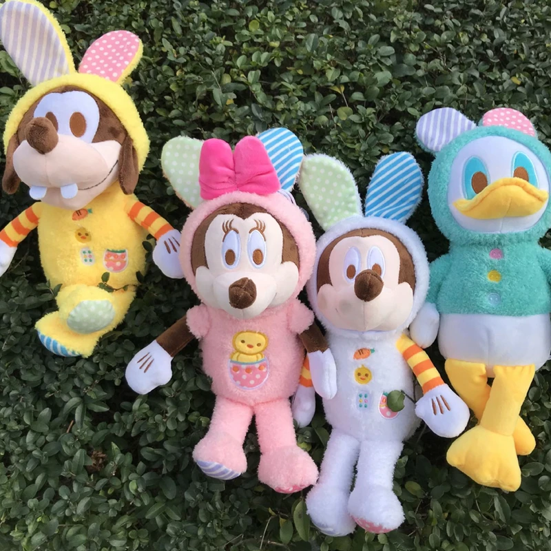 Autentické kreslené postavy Donald Duck Mickey Mouse Goofy Plys Hray Hray Doll 30 cm Boy Girl Doll Birthday vianočný darček