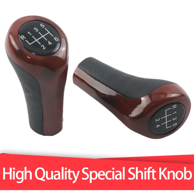 Auto 5 6 Speed ​​Leather Gear Black Shift Gomb pre BMW E90 E91 E92 E93 E30 E36 E46 F30 E60 E61 E28 E34 Z4 E85 E86 X5 E53 X6 Z5