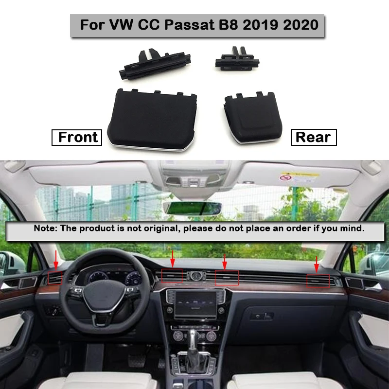 Auto A / C Vzdiatky klimatizácie klimatizácie klimatizačný vývod klip pre klip pre VW CC / Passat B8 2019 2020