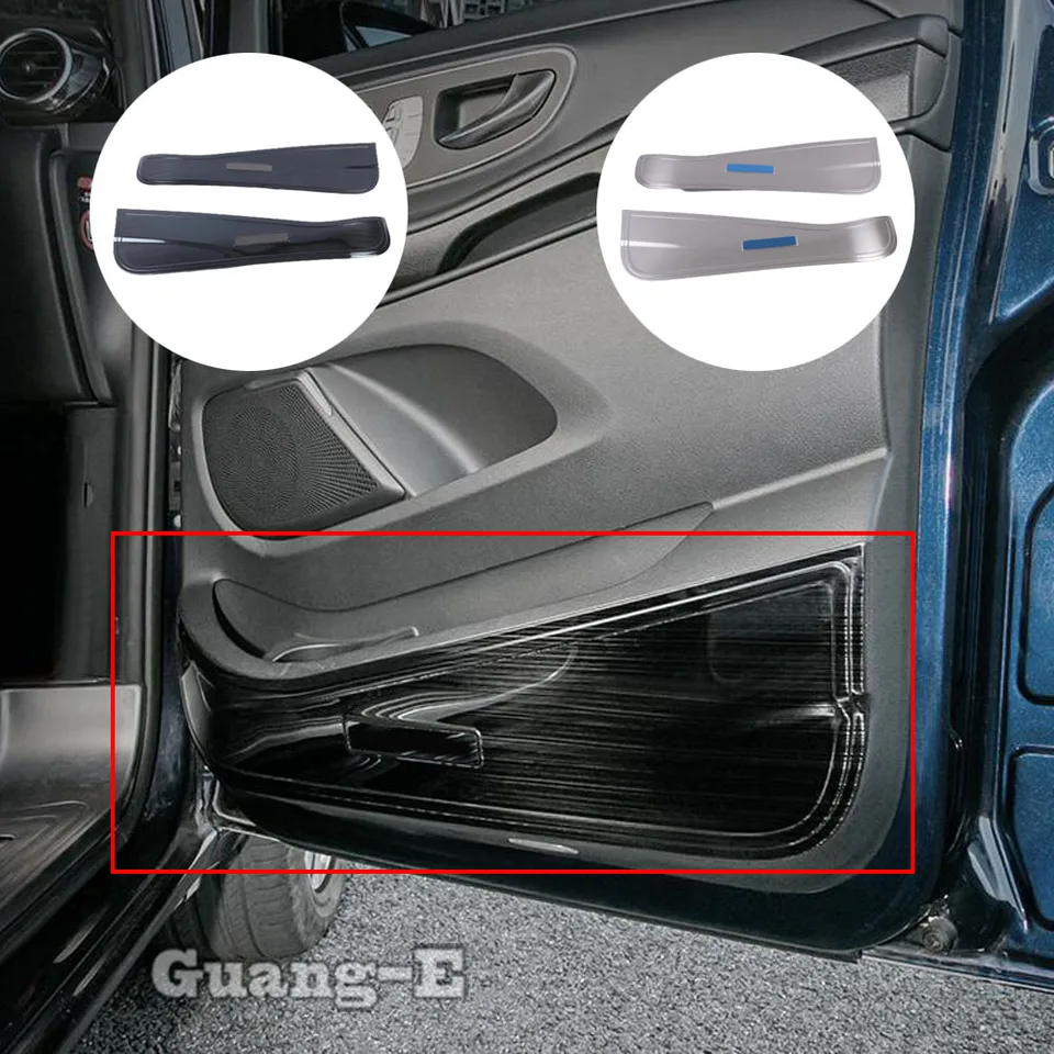 Auto Anti-Kick Board Sticker Decoration Trim Frame Interiérové ​​príslušenstvo pre Benz Vito W447 2016 2017 2018 2019 2020 2021 2022