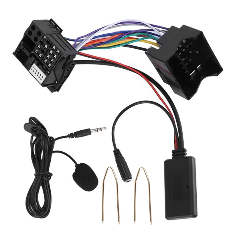 Auto Bluetooth 5.0 Aux kábel mikrofón Handfree mobilný telefón bezplatný volajúci adaptér pre Peugeot Citroen C2 C5 RD4