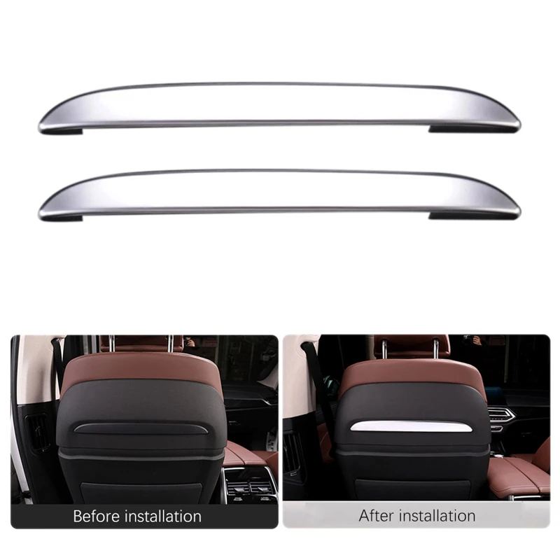 Auto Chrome Strieborné dekorácie sedadiel dekorácie pre BMW X5 X6 X7 G05 G06 G07 6GT 2018-2022 Interiérové ​​príslušenstvo