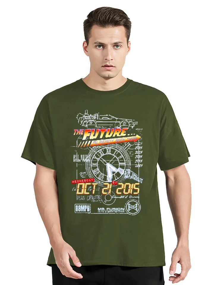 Auto delorean time Machine tričko späť do budúceho osterného dňa bavlnené unisexové vrcholy fitness tričko Streetwear oblečenie